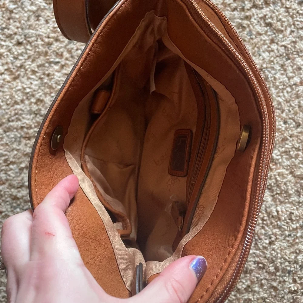 B.O.C brand Orange/Pink and White Striped Canvas Purse - Picture 3 of 4